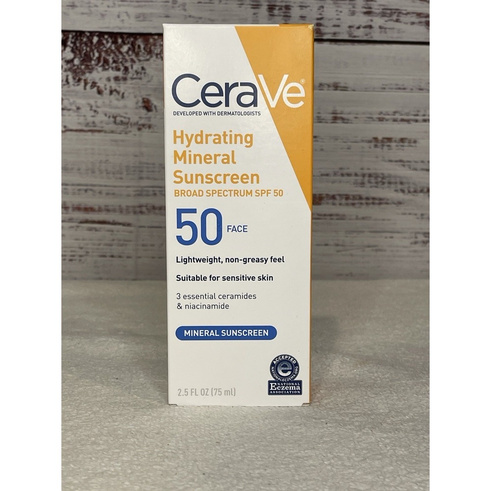 CeraVe Mineral Hydrating Body Sunscreen, SPF 50, 5 fl oz Exp 1/28